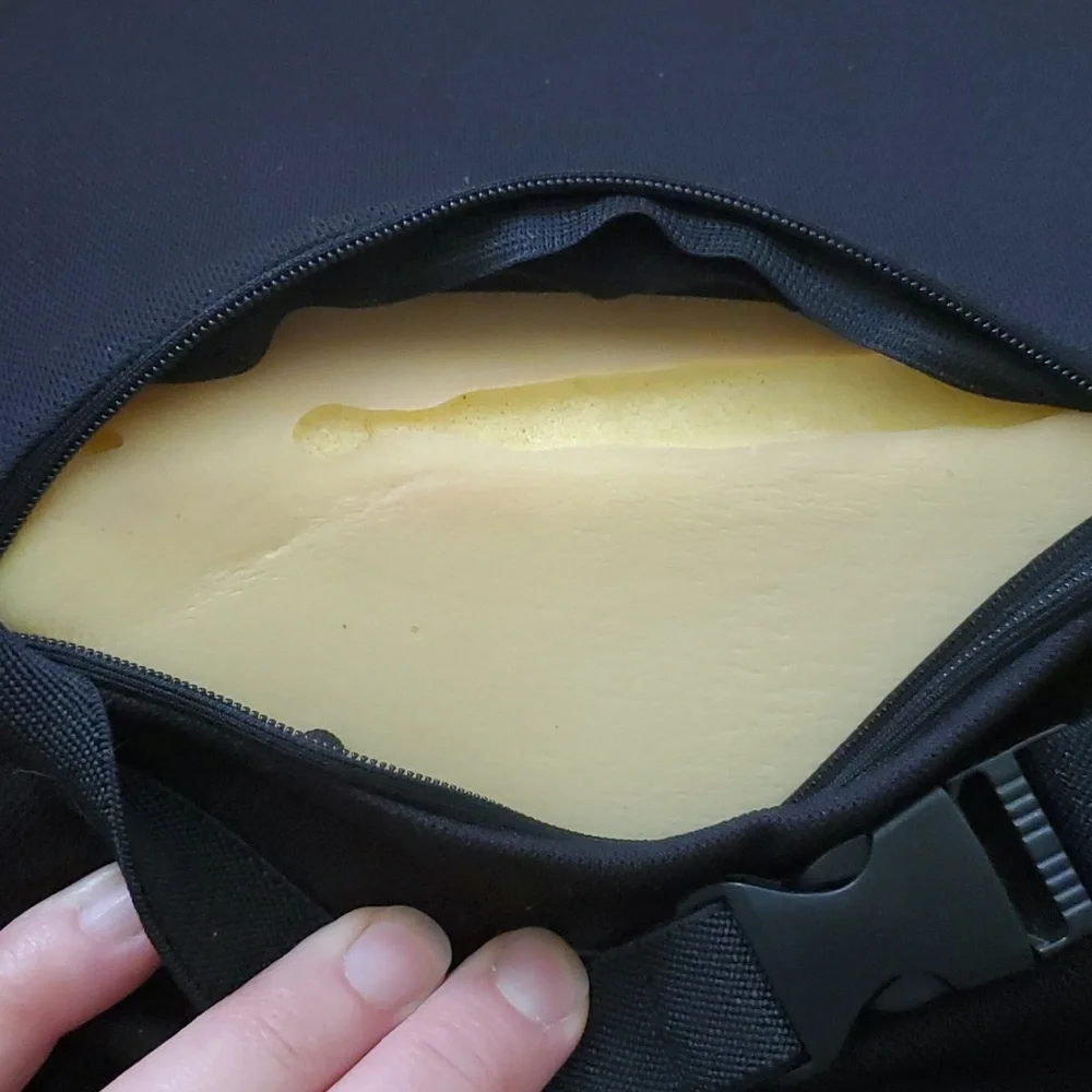 Brookstone Black Neoprene Water Resistant Neck‎ Travel Pillow with Memory Foam